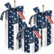 3 Pcs 4th of July Wood Decor Rustic Memorial Day Decorations Patriotic Table Centerpiece with Bowknot Independence Day Wooden Blocks for Farmhouse Home Shelf Decor(White)